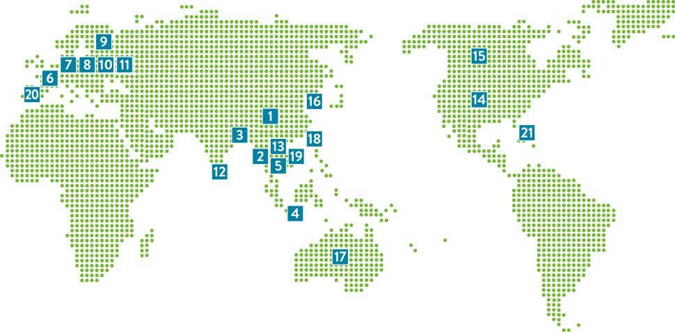 海外ネットワーク分布図